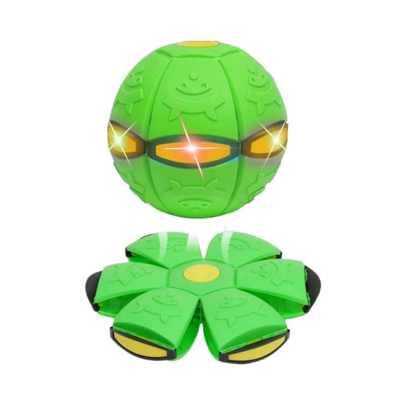 Frisbee Freestyle Disc - ของเล่นจานบินวิเศษเด้งดึ๋งสำหรับเด็ก ของเล่นแปลงร่างได้ พับเก็บได้ จานร่อนแบบหน่วงเวลา พร้อมไฟ 6