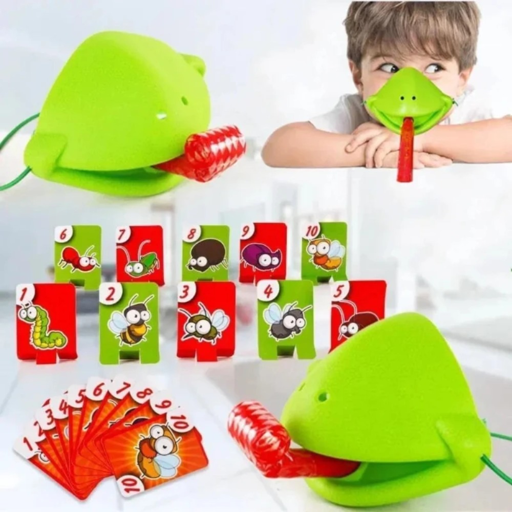 Party Family Games - เกมกระดานหน้ากากกบและจิ้งจก ลิ้นกระดิก ลิ้นเลีย การ์ด สำหรับเด็ก ครอบครัว