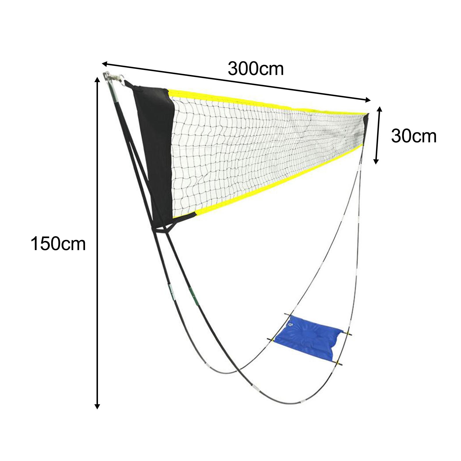 Badminton Set Garden - ชุดตาข่ายแบดมินตัน ตาข่ายวอลเลย์บอลแบบพับได้ สำหรับสนามหญ้าในสวน ชายหาด