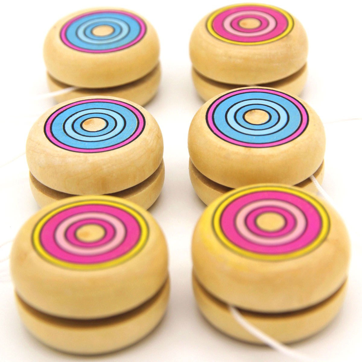 Party Games Physical - ลูกบอลโยโย่ไม้ทรงกลม 2 ชิ้น - ชุดหลายชิ้นสำหรับออกกำลังกาย เกมปาร์ตี้
