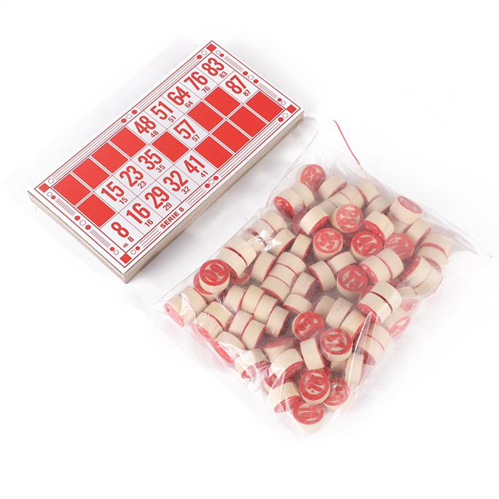 Play Friends Party Games - ชุดบิงโกไม้โบราณ ของเล่นเสริมพัฒนาการ ไพ่พิมพ์ใหญ่ เกมจับคู่หมากรุก สำหรับเด็ก ครอบครัว