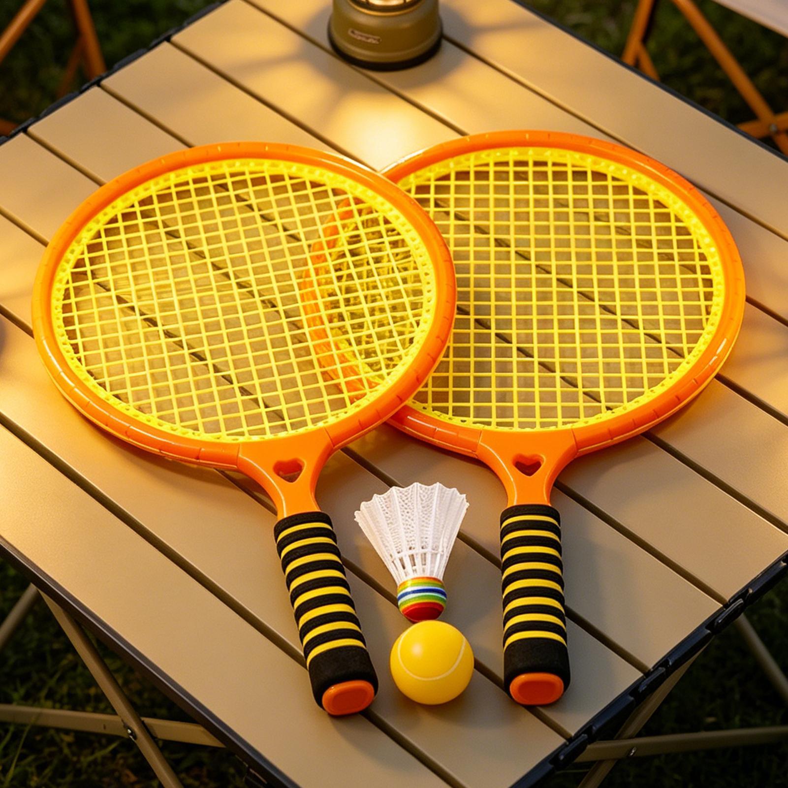 Badminton Set Garden - ไม้แบดมินตันสำหรับเด็ก เกมเทนนิสกลางแจ้งสำหรับเด็ก ชุดไม้แบดมินตันสำหรับสนามหลังบ้าน ชายหาด สวน โรงเรียน