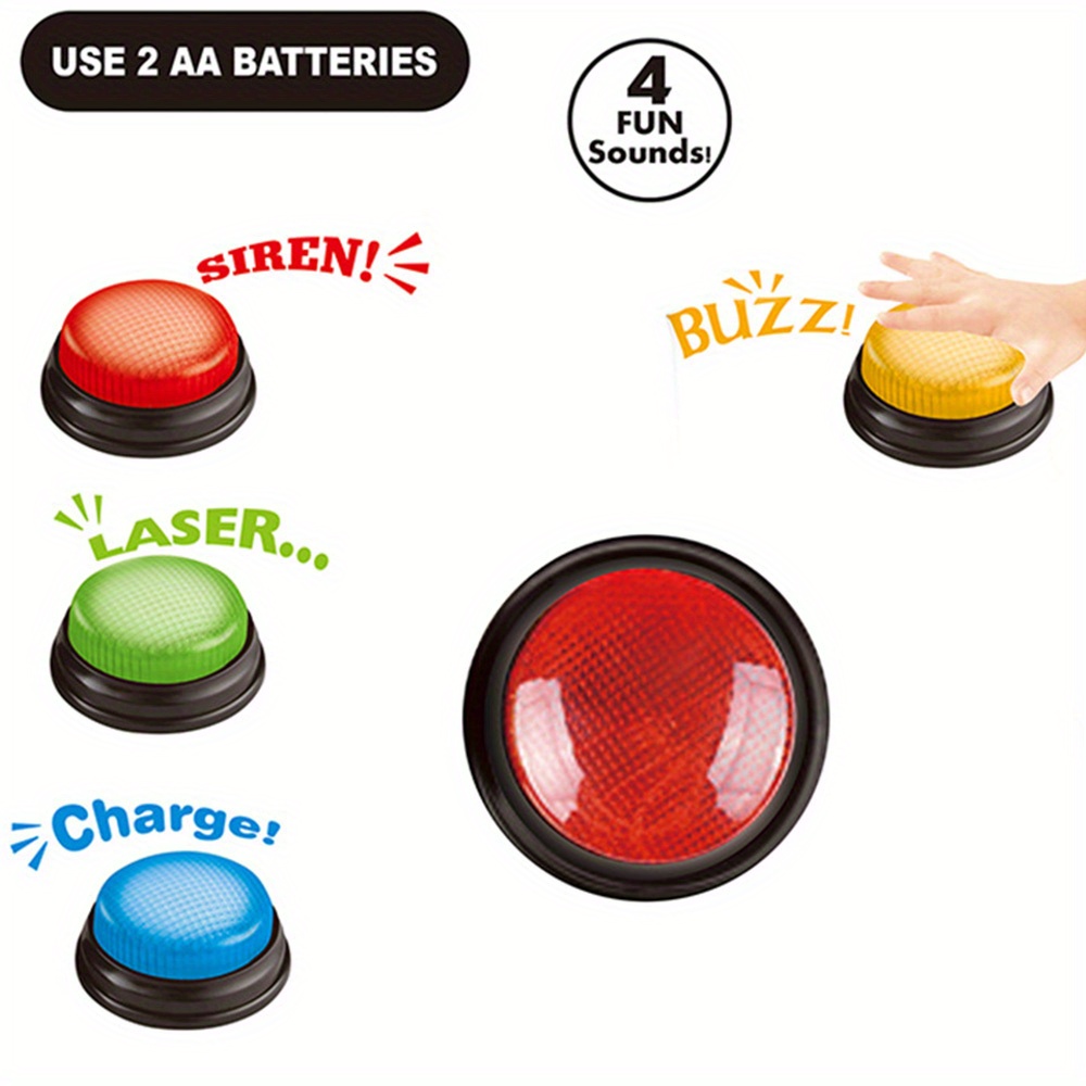 4 ชิ้นไฟและเสียง Buzzers ของเล - Party Family Games บทวิจารณ์และราคา