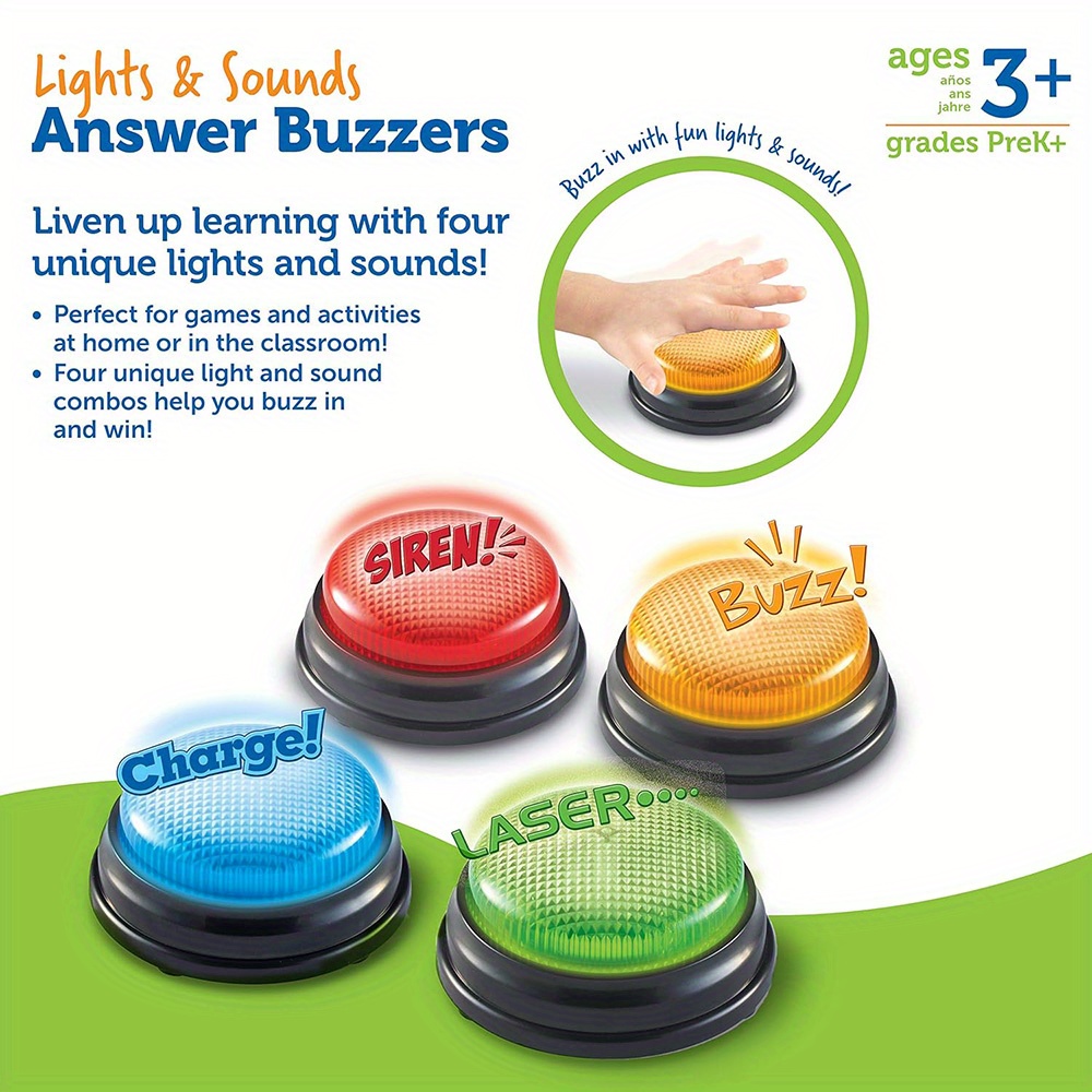 4 ชิ้นไฟและเสียง Buzzers ของเล - Party Family Games บทวิจารณ์และราคา