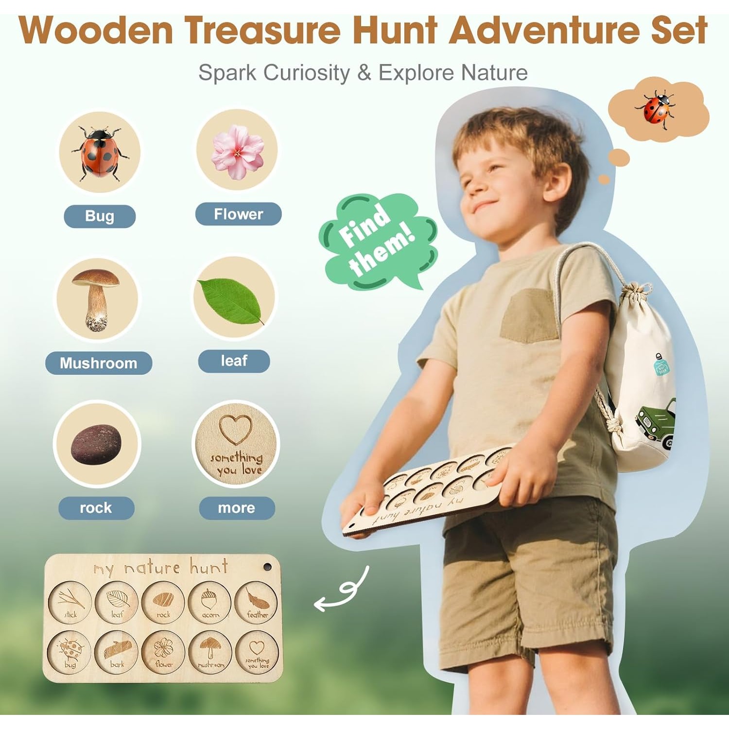 ชุดจับแมลงสำหรับเด็ก พร้อมกล่อ - Scavenger Hunt Card บทวิจารณ์และราคา
